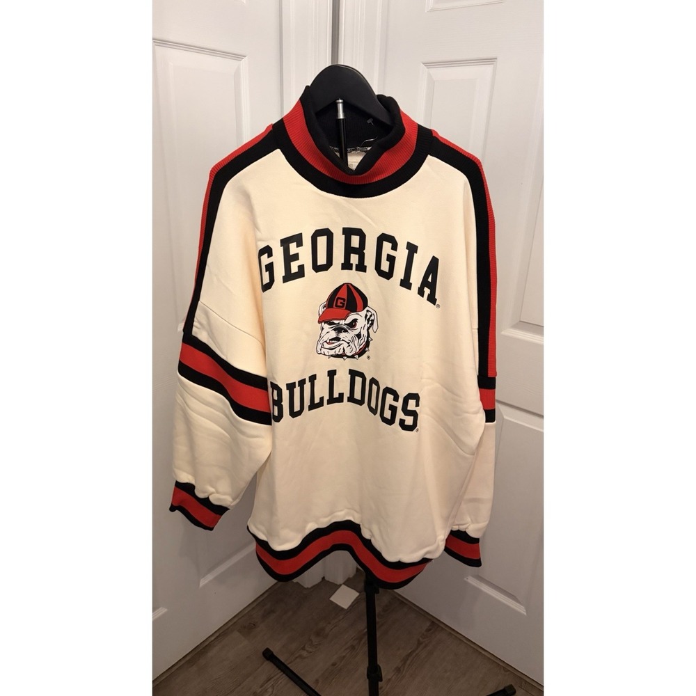 NWT Gameday Couture Georgia Bulldogs Oversized Vivid Turtleneck Sweatshirt XL